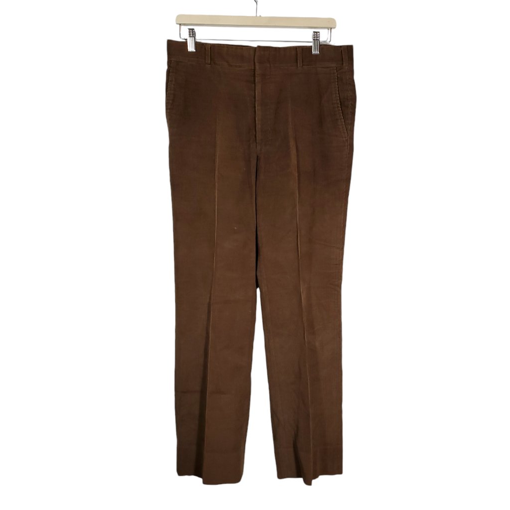 Vtg 80s At-Ease Corduroy Pants Trousers Office Academia Grunge Casual Lumberjack